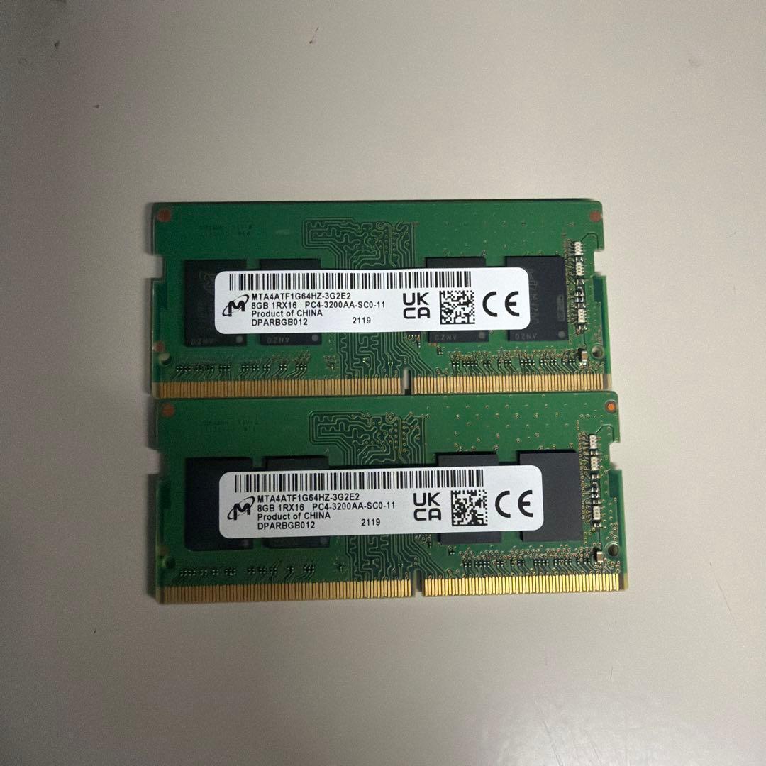 PC4(DDR4) 8GB x 2枚　16GB