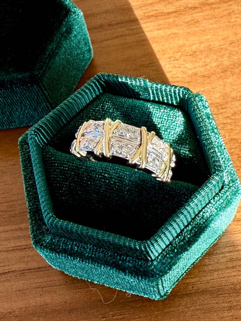 専用　ゴージャス　ダイヤモンド　pt900 プラチナ　k18 リング　13.5号