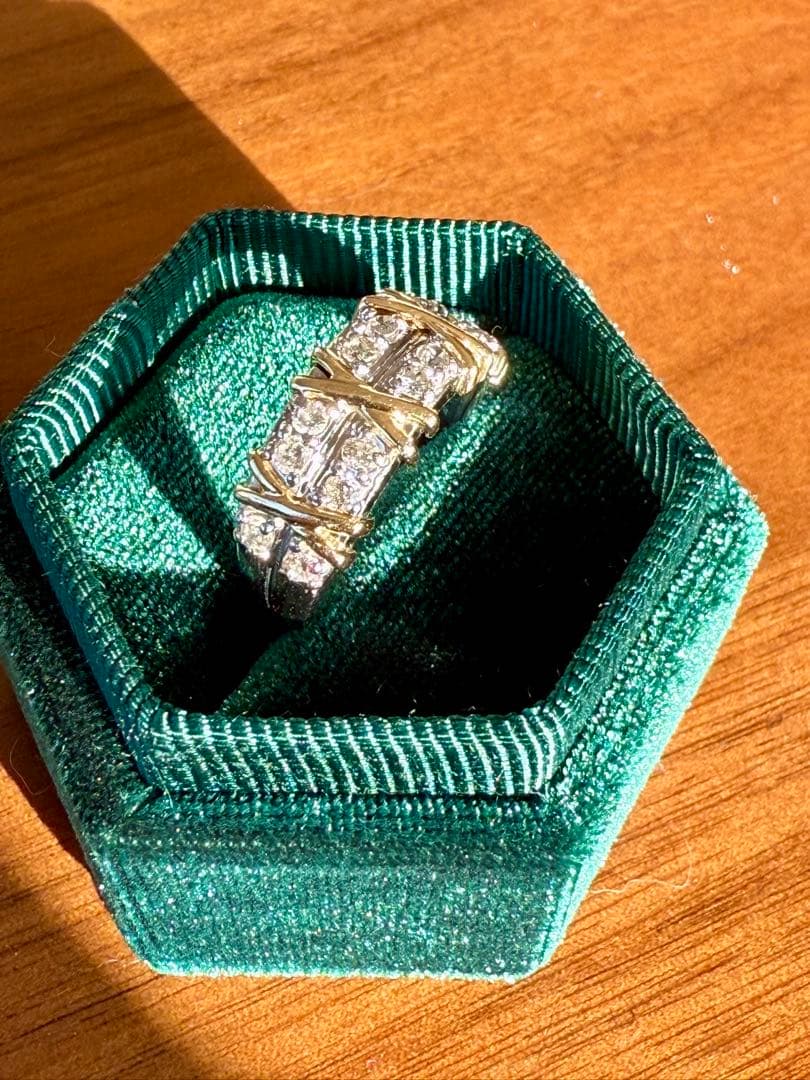 専用　ゴージャス　ダイヤモンド　pt900 プラチナ　k18 リング　13.5号