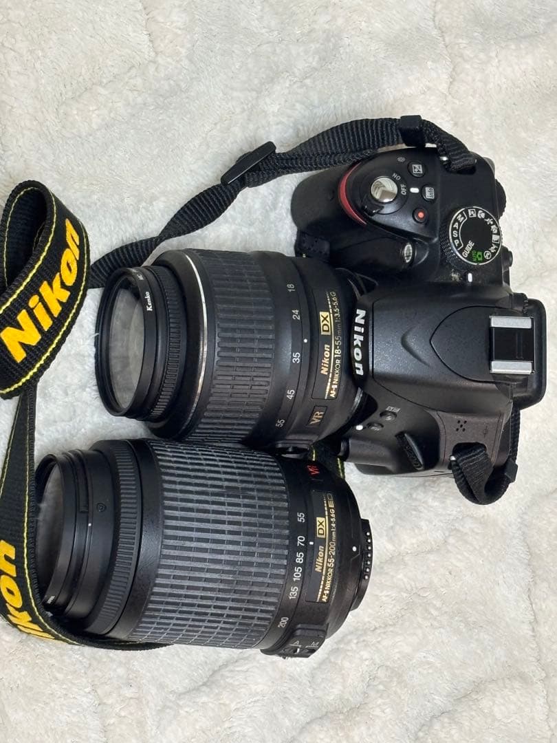 Nikon D3200 デジタル一眼レフカメラレンズ付き➕55-200mmレンズ