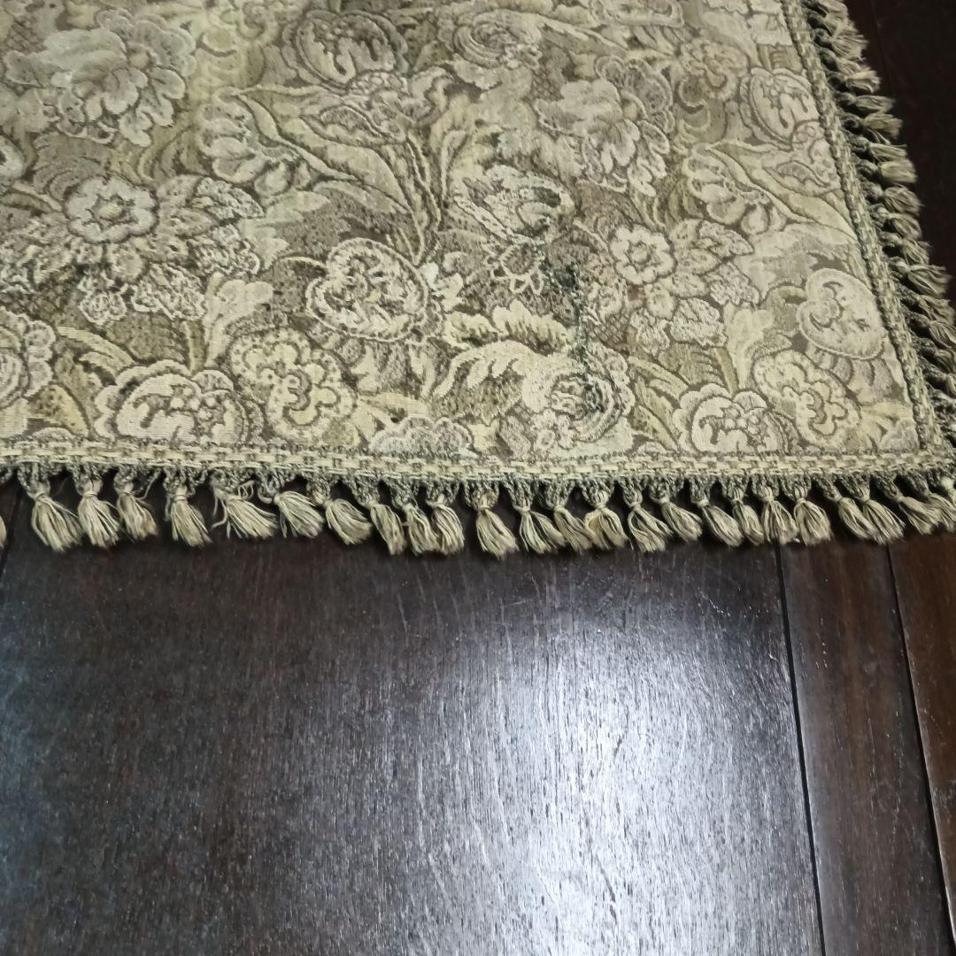 フランス　ヴィンテージ 花柄　ラグ カーペット ブロカント