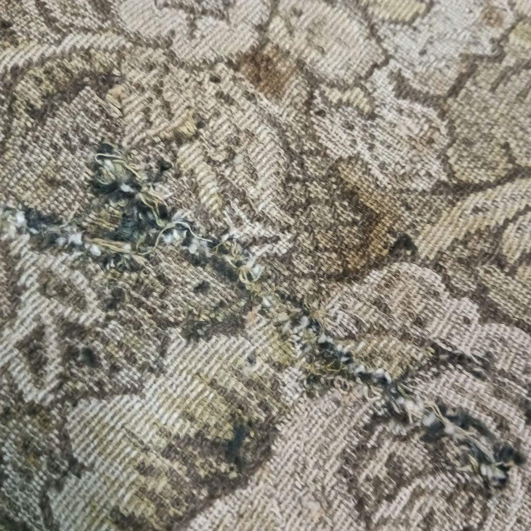 フランス　ヴィンテージ 花柄　ラグ カーペット ブロカント