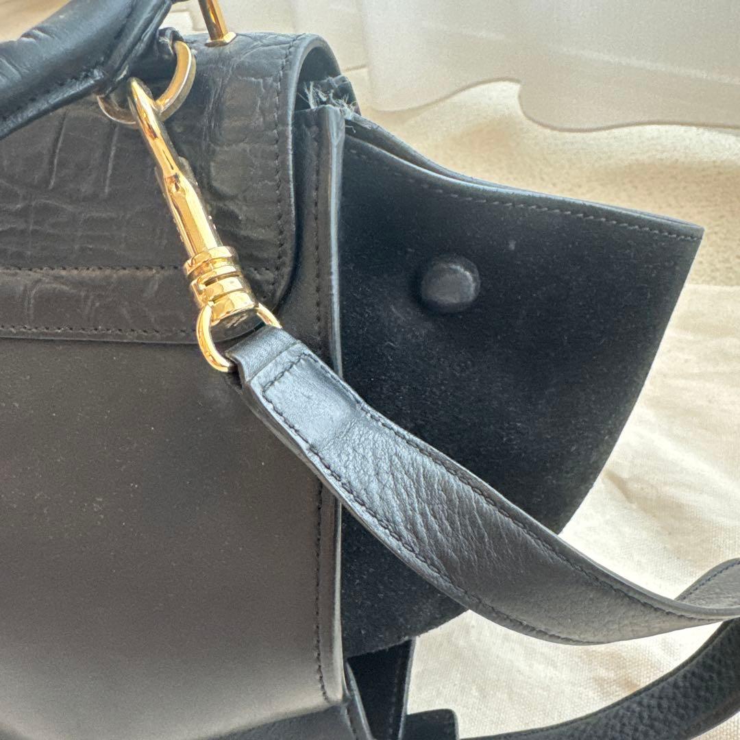 CELINE クロコダイル型押し ハンドバッグ