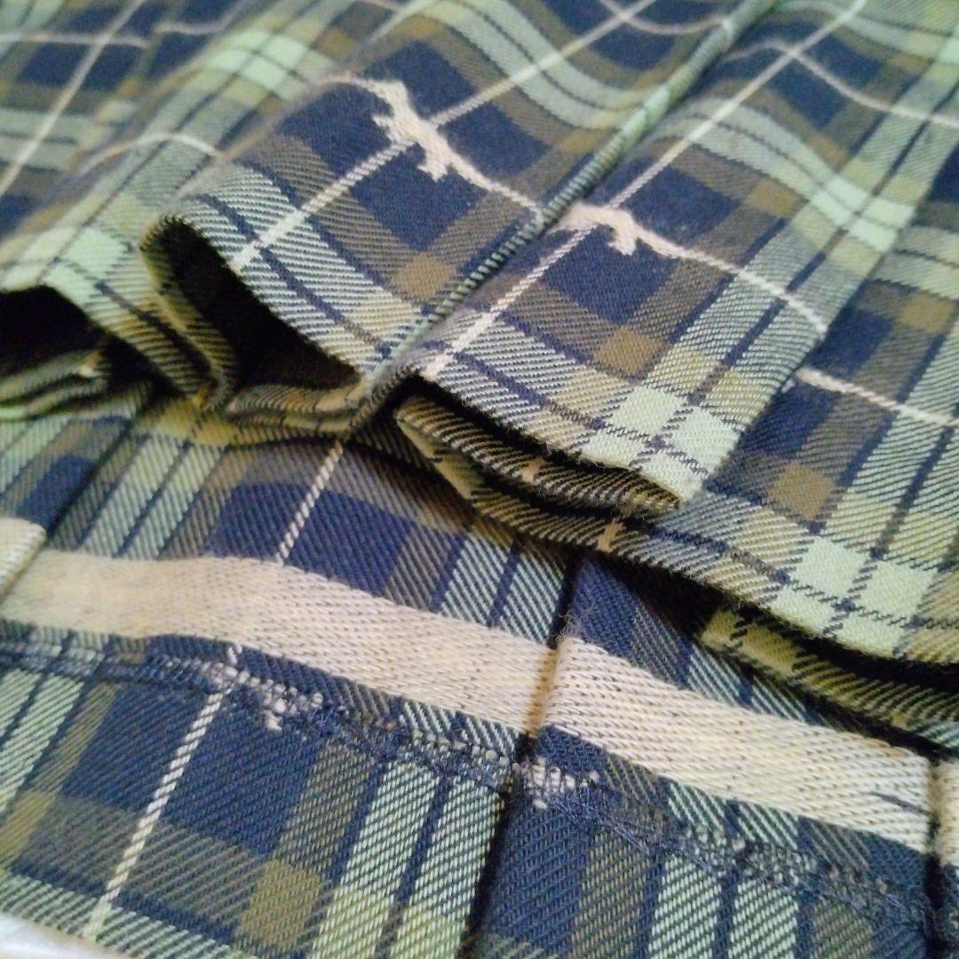 【未使用】Maison Kitsuné　プリーツ　格子柄　シャツワンピース