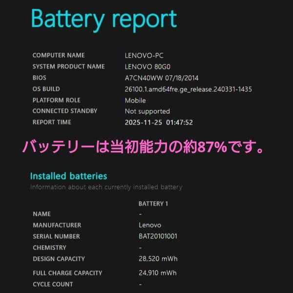 設定済✨️レノボノート✨️Lenovo G50ブラック✨️Win11＆オフィス