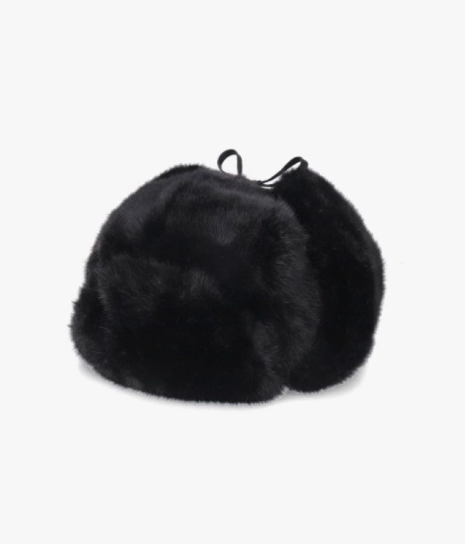 KANGOL カンゴール BLACK FAUX FUR TRAPPER Lサイズ