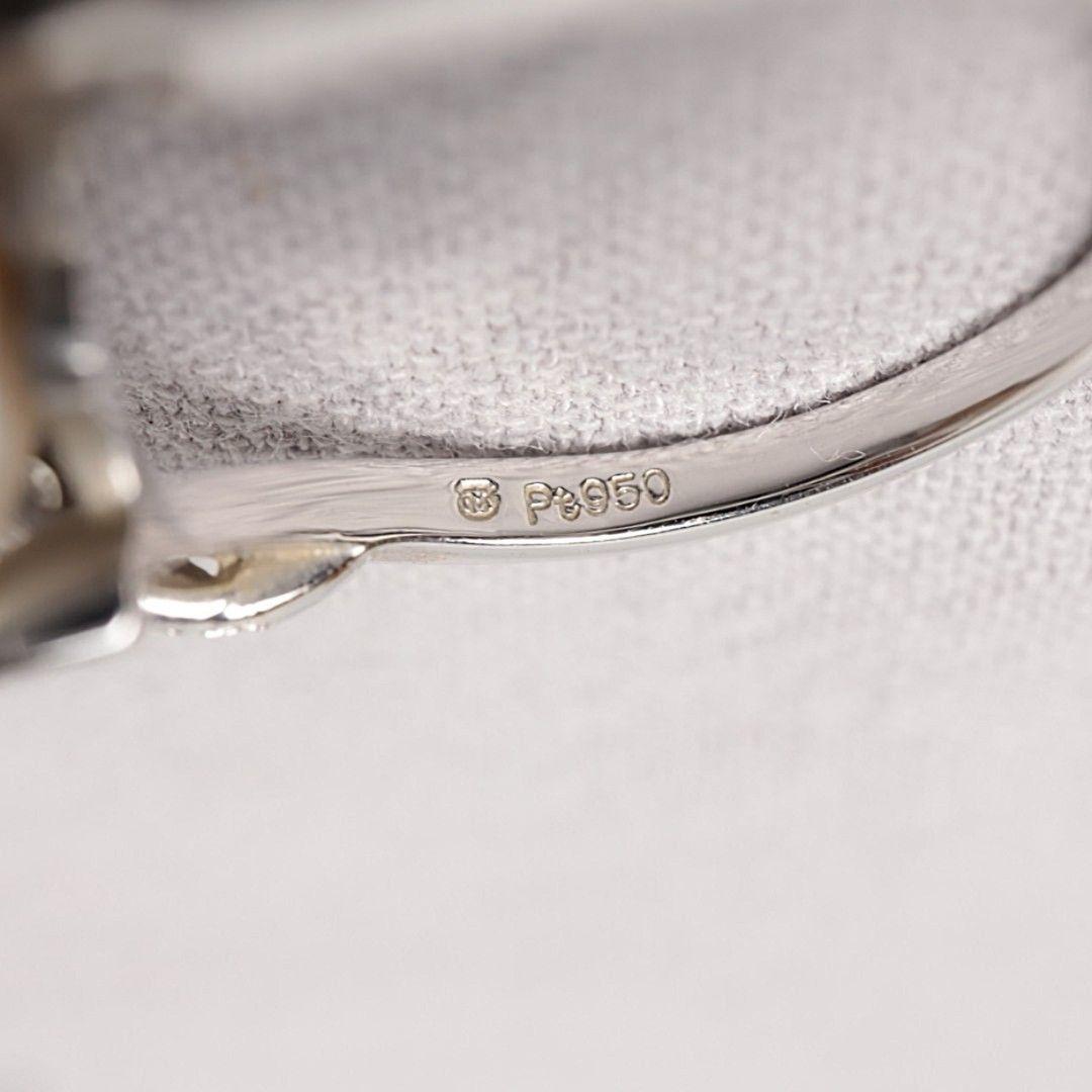 MIKIMOTO ミキモト パールリング ダイヤ Pt950 8.8ミリ