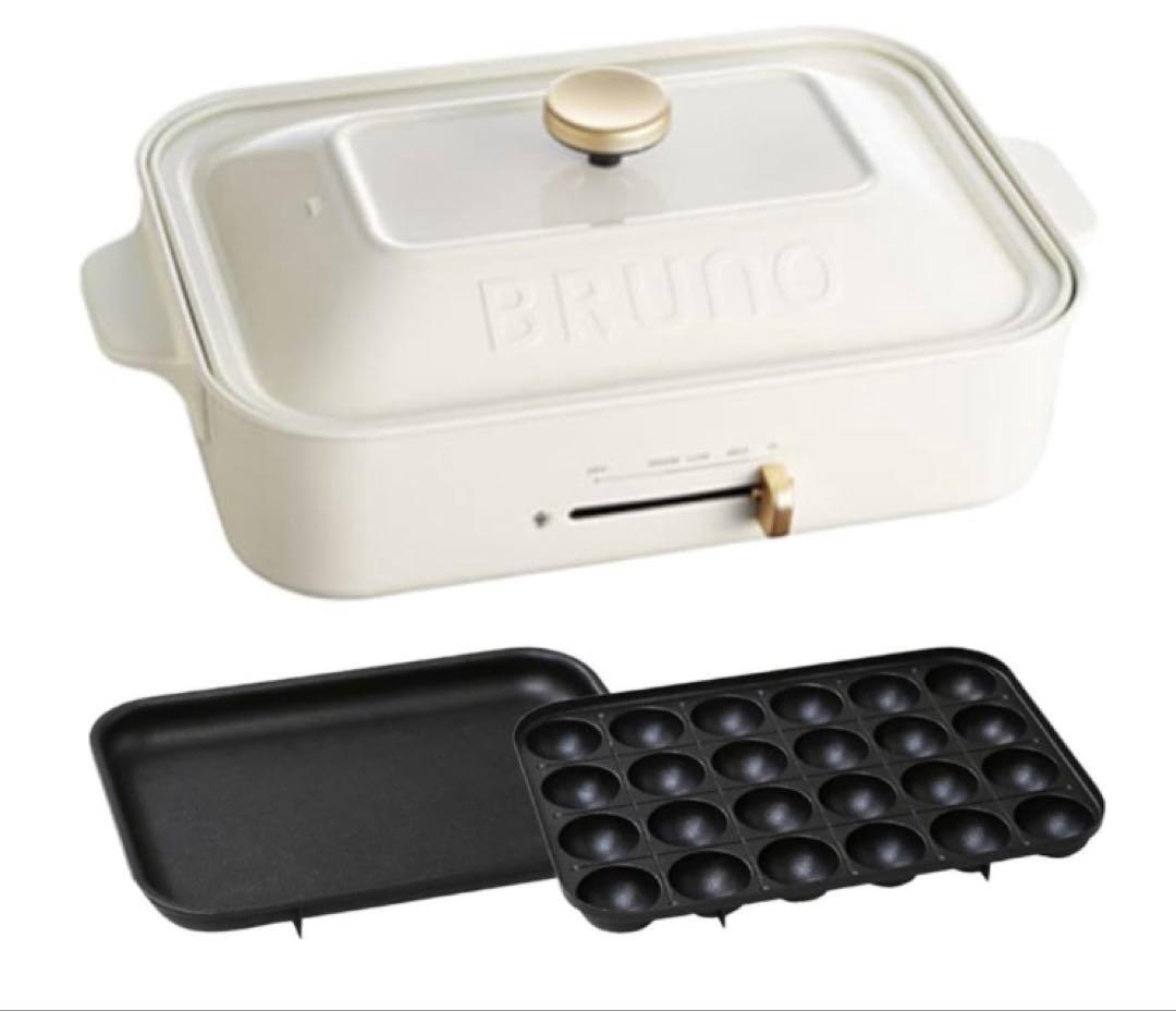 ☆未使用☆BRUNO コンパクトホットプレート+セラミックコート鍋　2点セット