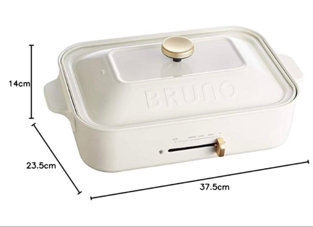 ☆未使用☆BRUNO コンパクトホットプレート+セラミックコート鍋　2点セット