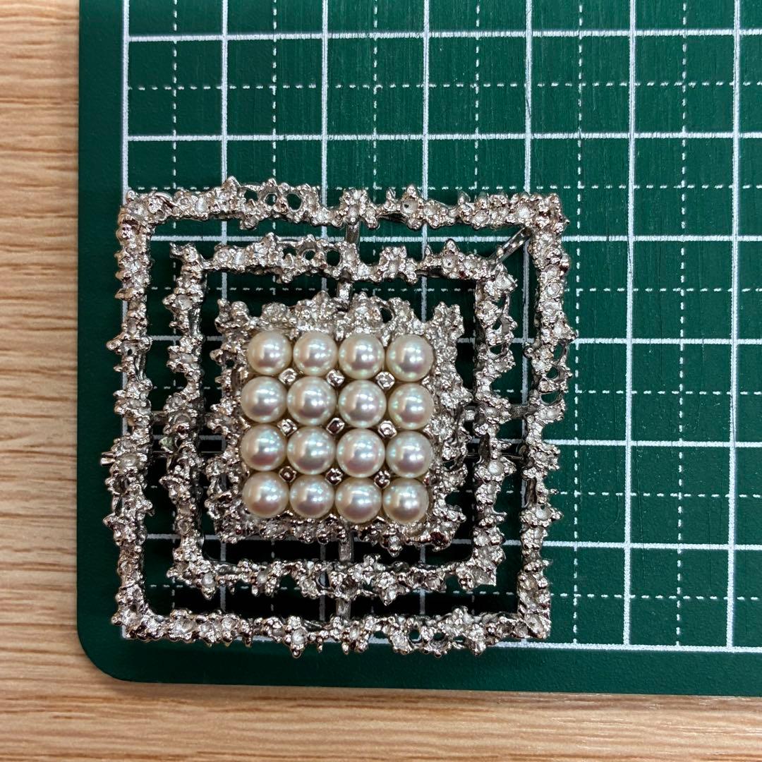 □田崎真珠TASAKI ヴィンテージ パール/シルバーブローチ兼ペンダントトップ