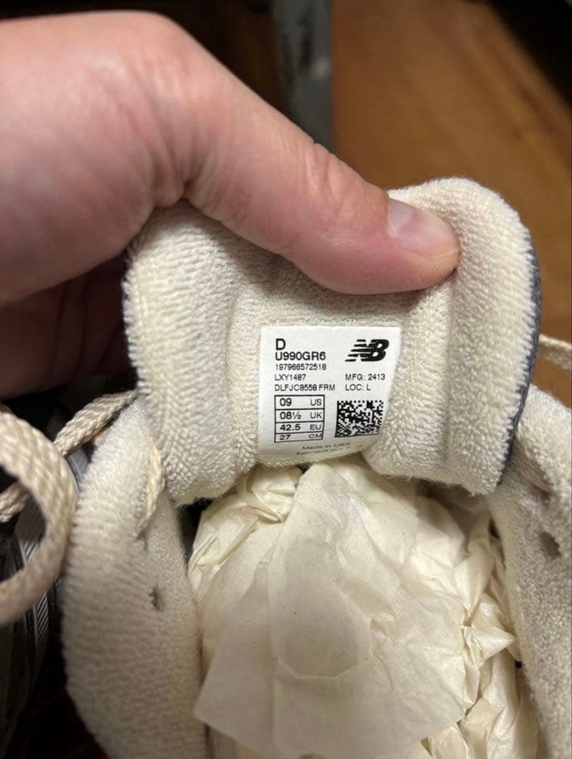 靴 New Balance U990GR6 27.0cm 990V6