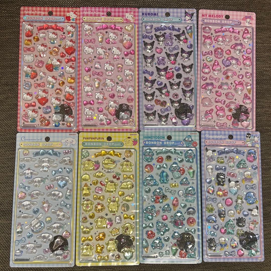 正規品　ボンボンドロップシール　サンリオ　8種　コンプリートセット