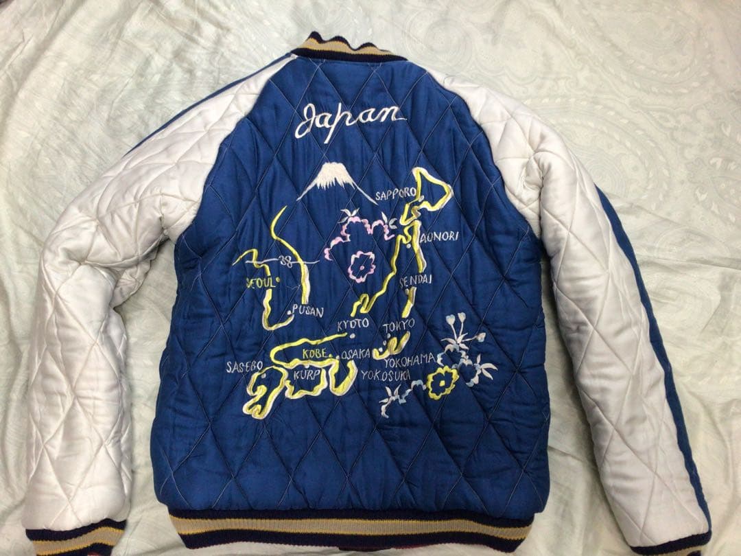 【TAKE】美品 東洋 別珍 サテンキルト リバーシブル スカジャン