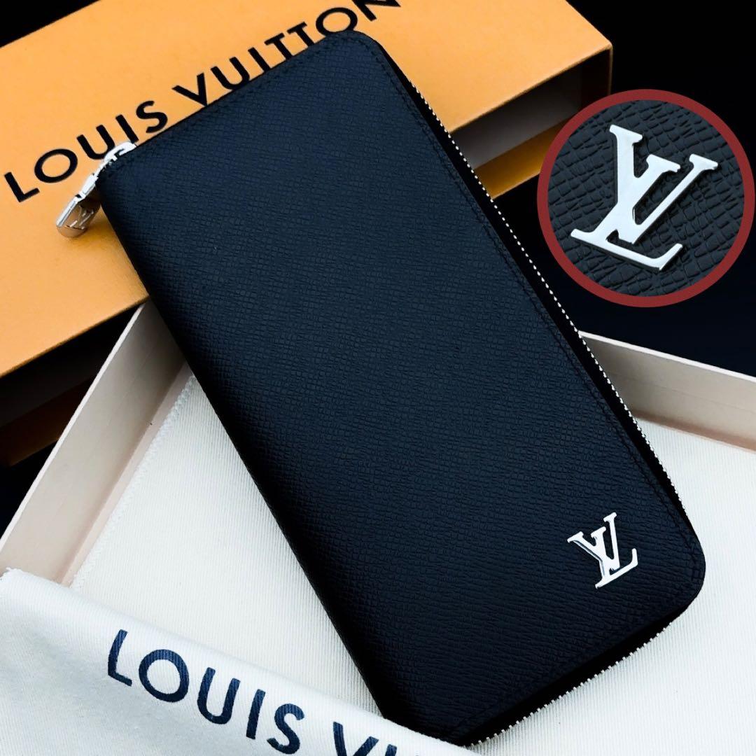 【新品に近い】ルイヴィトン タイガ ヴェルティカル 黒 長財布 メンズ 二つ折り