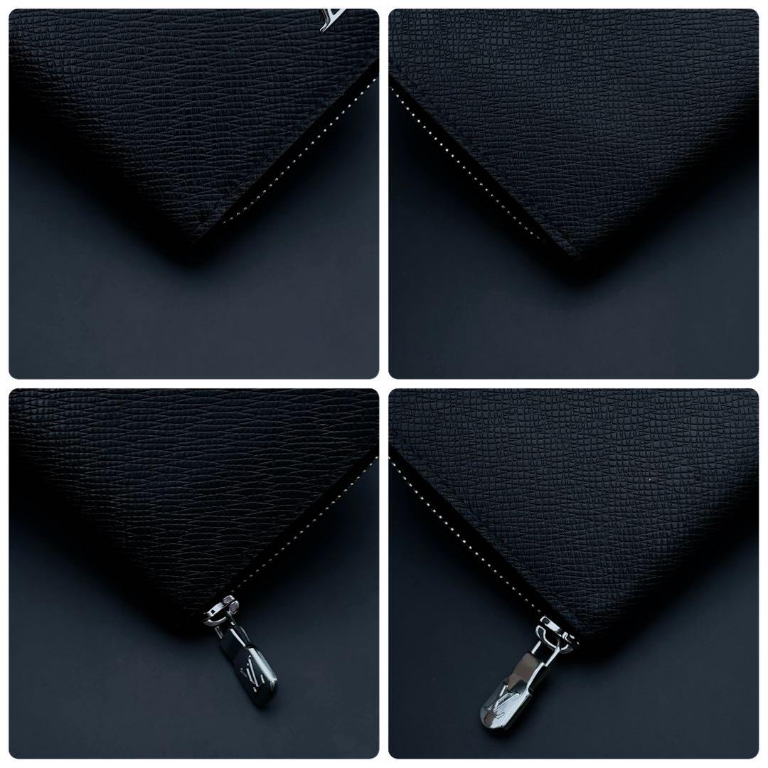 【新品に近い】ルイヴィトン タイガ ヴェルティカル 黒 長財布 メンズ 二つ折り