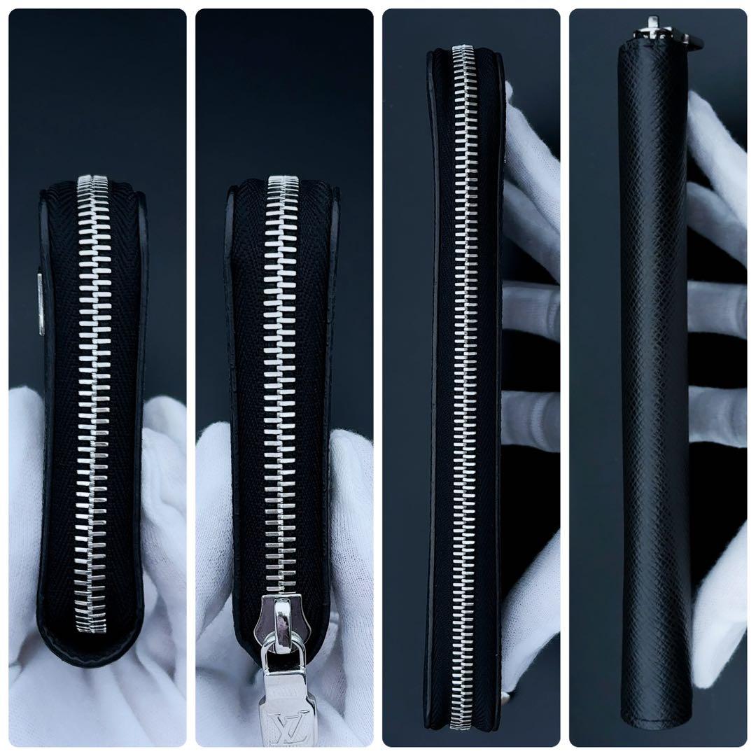 【新品に近い】ルイヴィトン タイガ ヴェルティカル 黒 長財布 メンズ 二つ折り