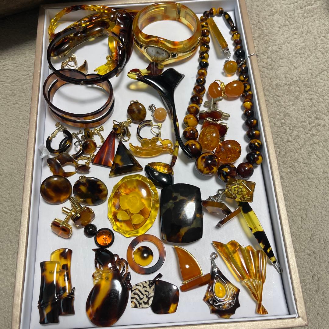 アクセサリー鼈甲　鼈甲風　まとめ売り　重约258g（16）