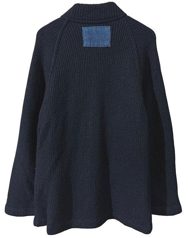 名作 ブルーブルージャパン 竹ボタン 圧縮ニット 切替 ニット ジャケット M