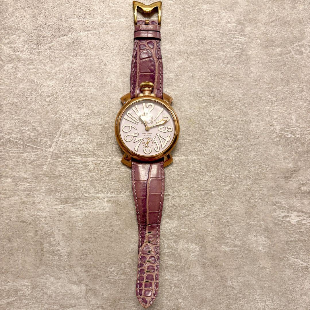 ガガミラノ ラベンダーカラー ローズゴールド 腕時計