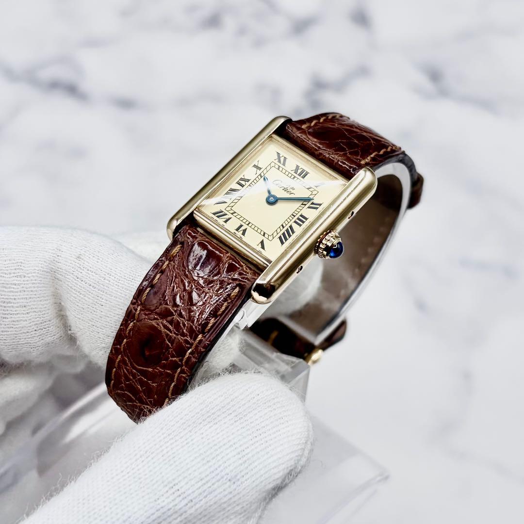 【OH／極美】カルティエ マストタンク SM ヴェルメイユ ローマン 純正尾錠