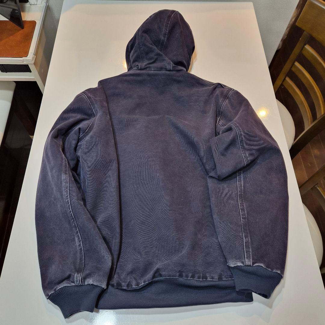 早い者勝ち Carhartt ダークブルー フード付きジャンパー Mサイズ