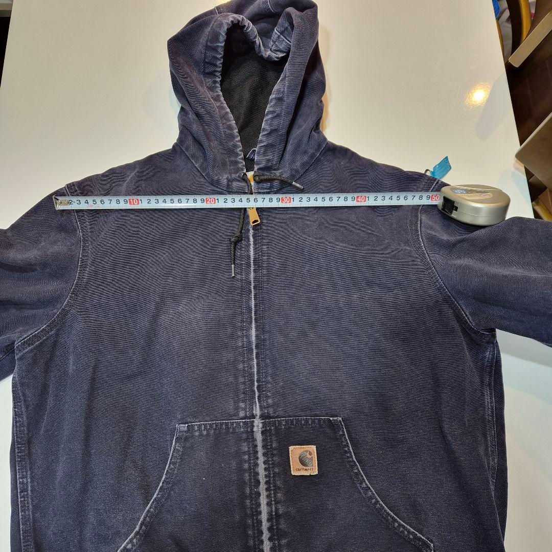 早い者勝ち Carhartt ダークブルー フード付きジャンパー Mサイズ
