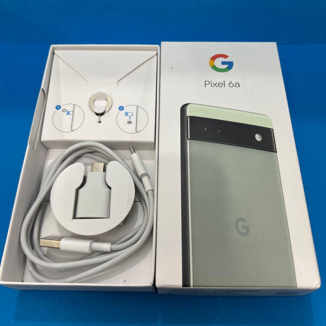 美品 Google Pixel 6a SIMフリー 128GB セージ 箱付属品