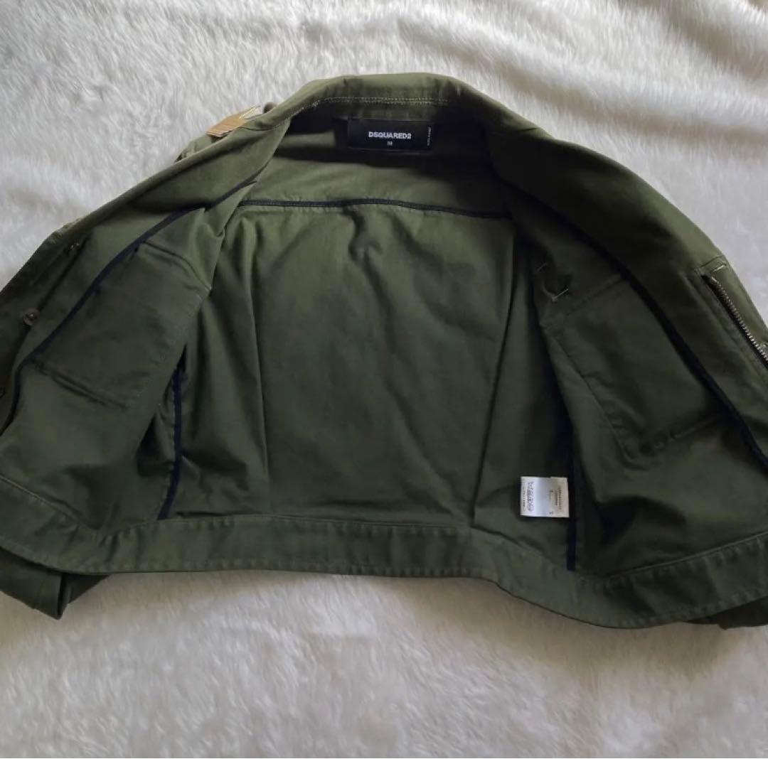 新品タグ付★ディースクエアード 16AW ミリタリージャケット ワッペン 38