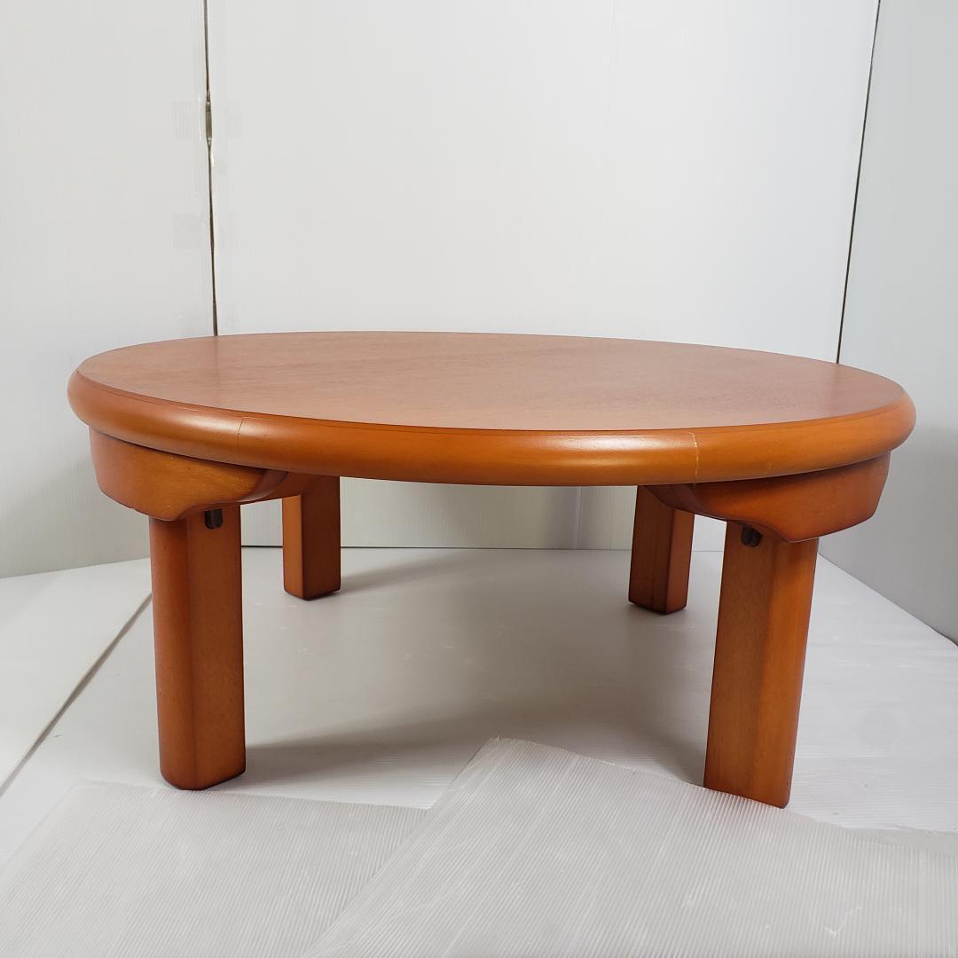 丸テーブル　座卓　ちゃぶ台　レトロ　アンティーク　直径80 高さ34