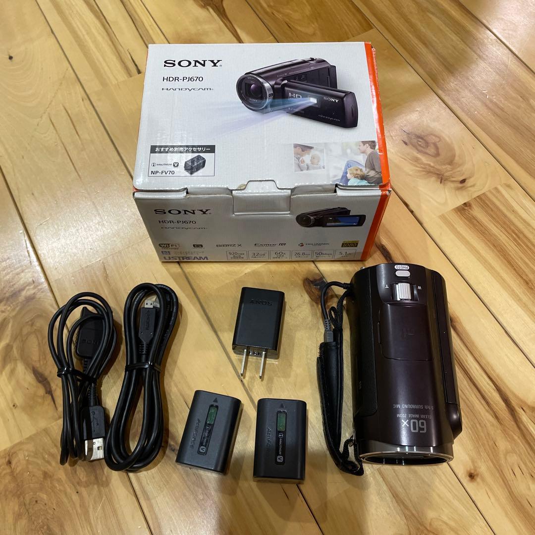 SONY Handycam HDR-PJ670 ボルドーブラウン