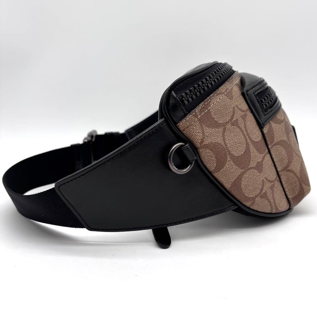 ✨良品✨ COACH　コーチ　ボディバッグ　シグネチャー　レザー　ウエストバッグ