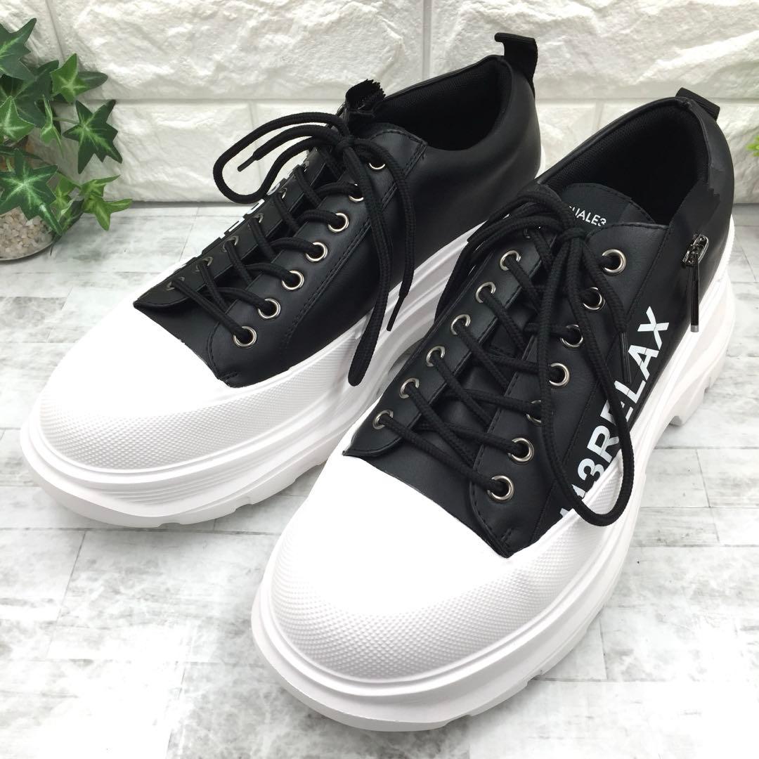 【極美品】1PIU1UGUALE3 RELAX 厚底スニーカー ブラック27cm