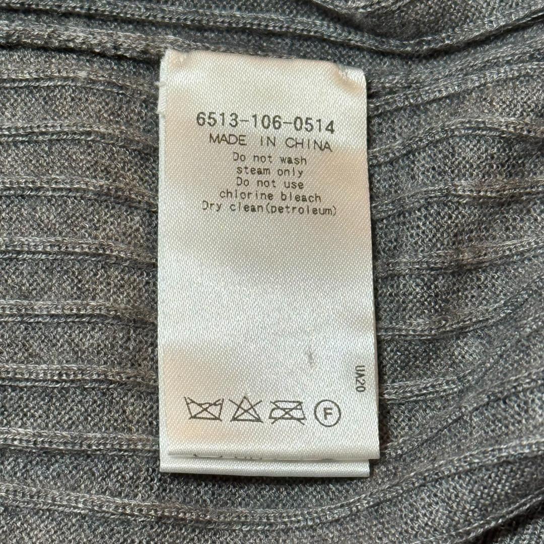 Drawer 18G カシミヤシルク リブ クルーネックニット グレー サイズ1