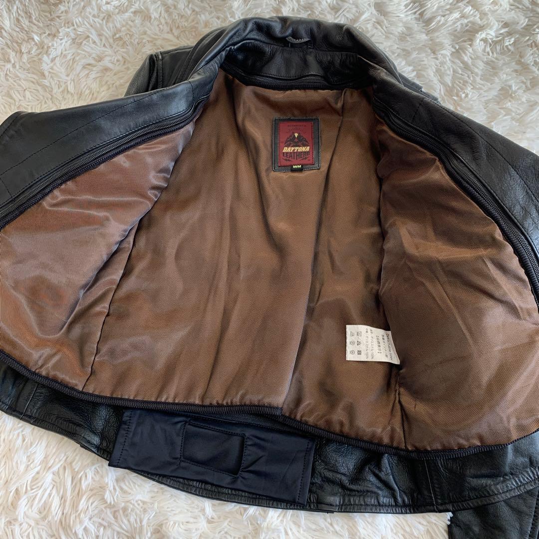 DAYTONA ダブル レザー ライダースジャケット サイズM インナー脱着