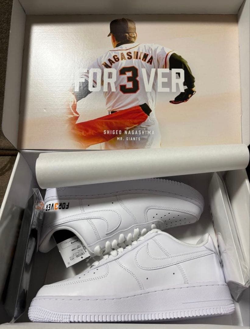 Nike Air Force 1 FOR3VER ホワイト　長嶋茂雄　27.5