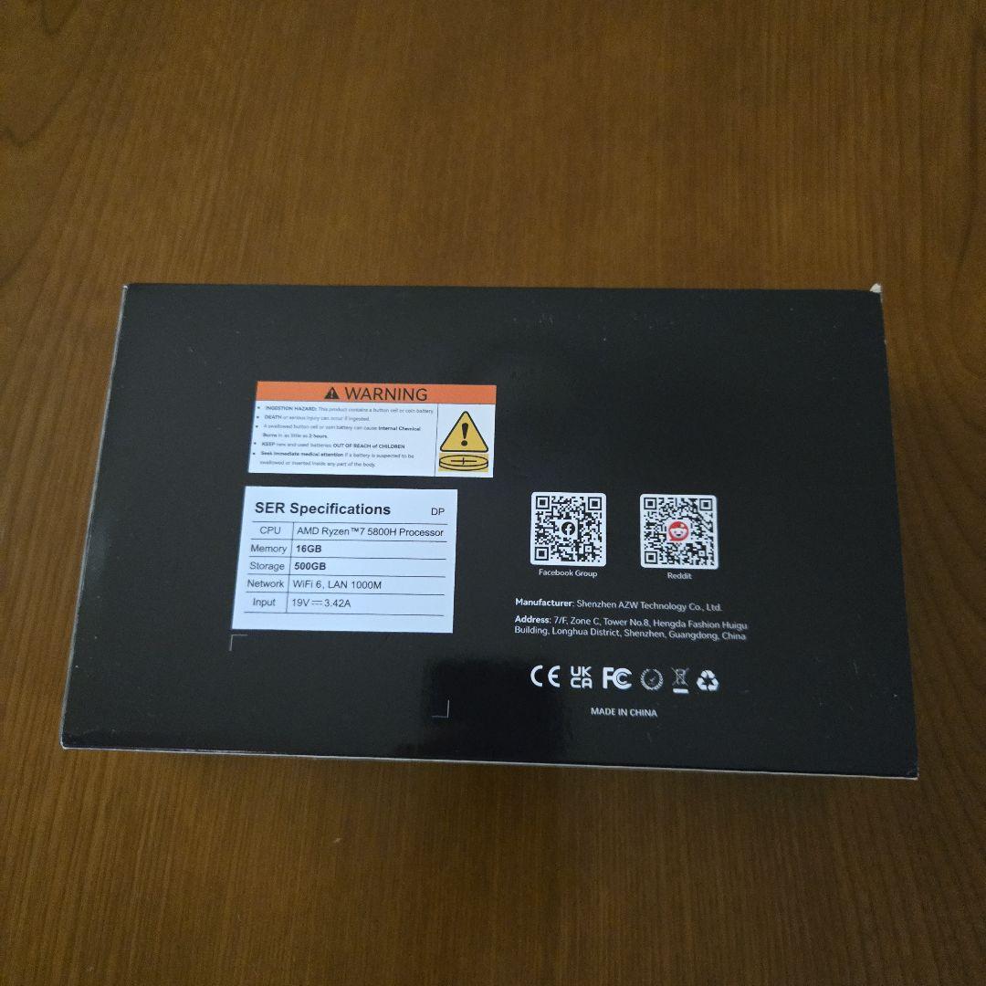 ミニPC SER SERIES MINI PC AMD Ryzen 7 5800H