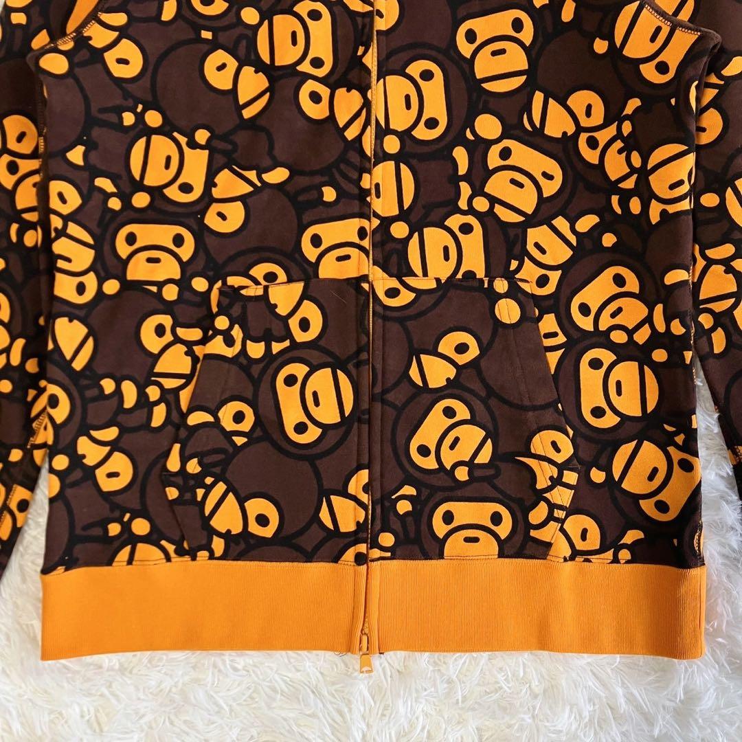 A Bathing Ape キャラクター柄パーカー S 猿 総柄