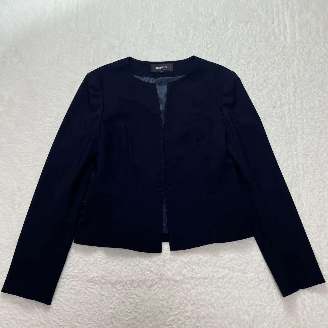 アンタイトル　セットアップ　ジャケット　パンツ　スカート　スーツ　ネイビー
