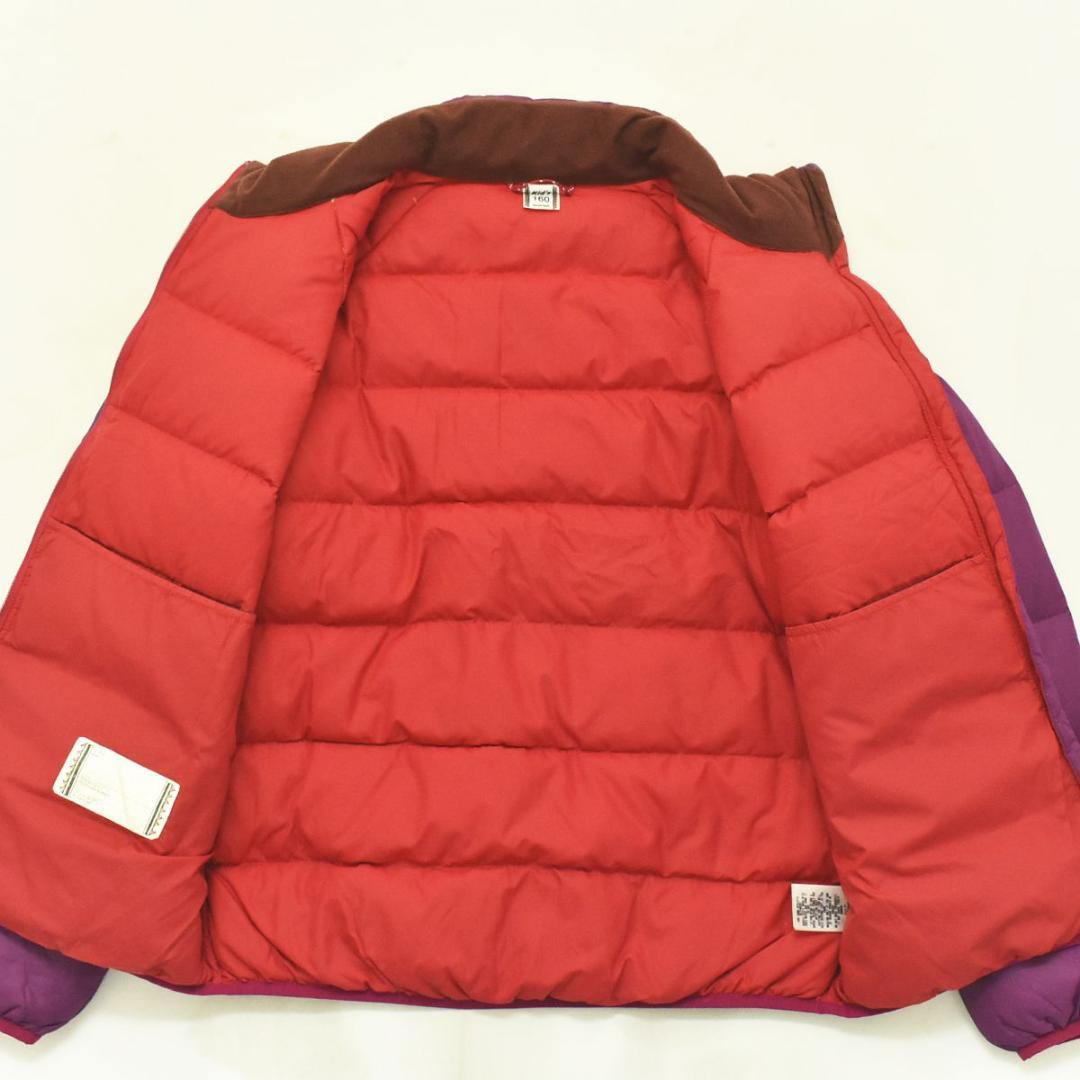 モンベル montbell ダウンジャケット 160 紫 キッズ レディース♪