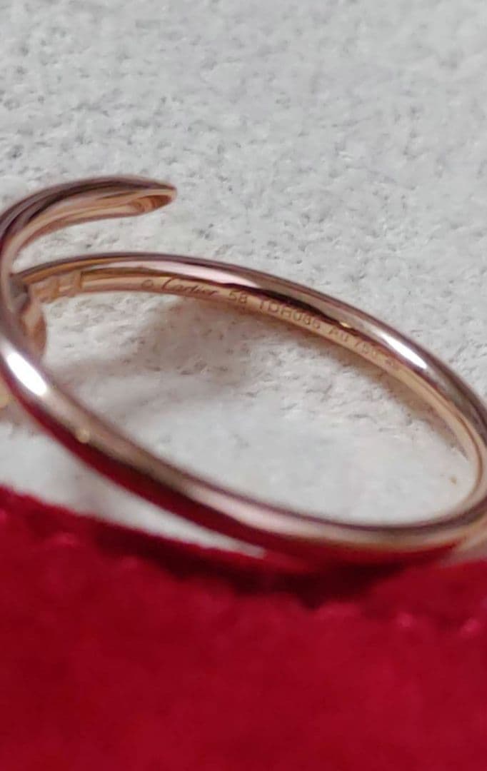 【希少サイズ】Cartier カルティエ　ジュストアンクル リング　PG　#58