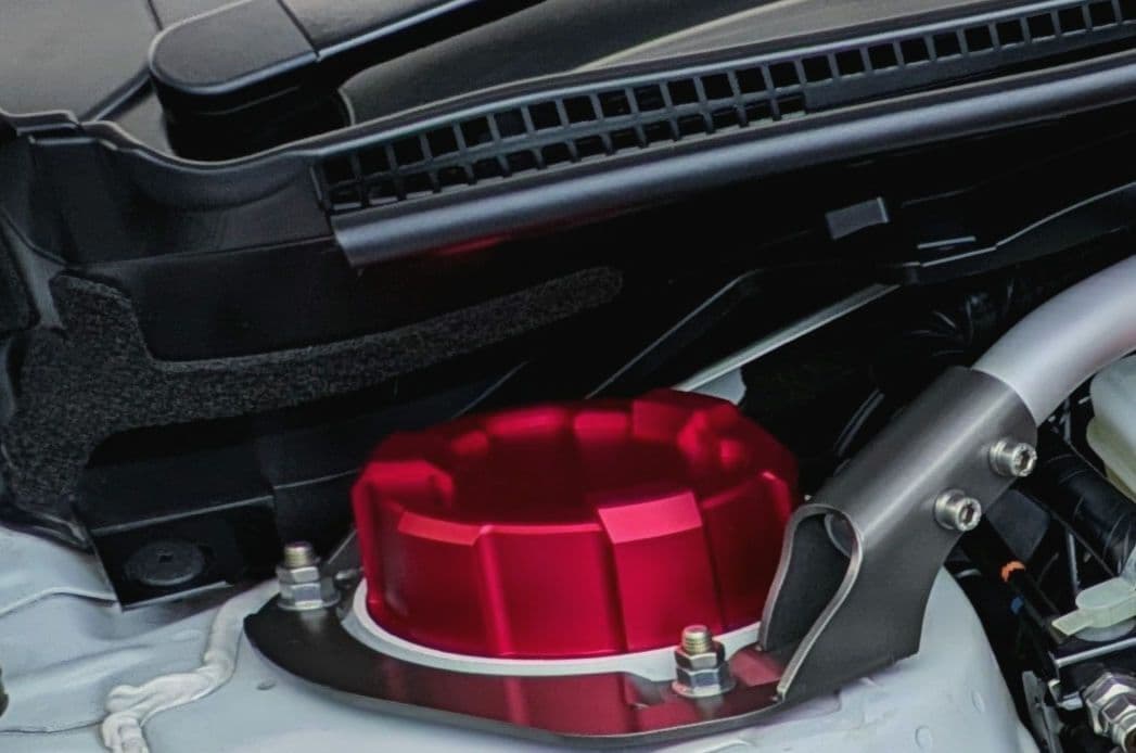 AXIS-PARTS アッパーマウントトップカバー RED 2点セット