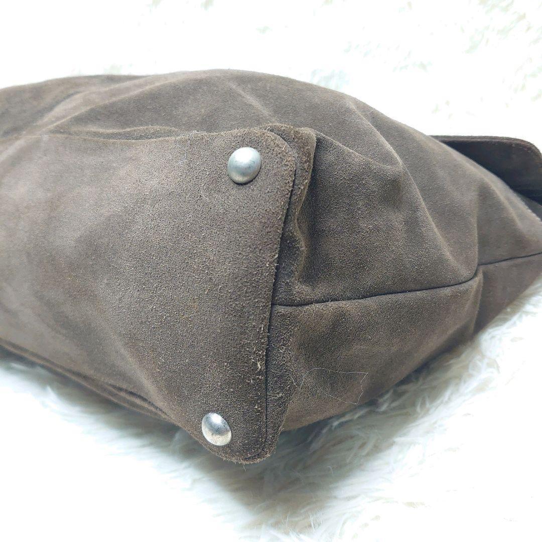 【美品】ZANELLATO ヘルメットバッグ ダレスバッグ 縦型 スエード 鍵付