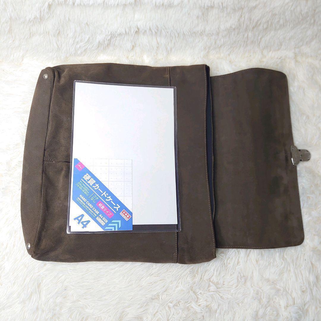 【美品】ZANELLATO ヘルメットバッグ ダレスバッグ 縦型 スエード 鍵付