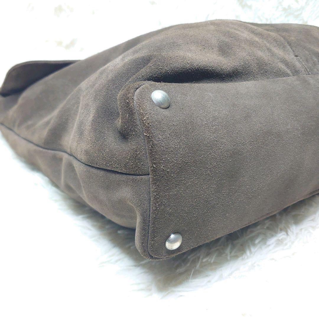 【美品】ZANELLATO ヘルメットバッグ ダレスバッグ 縦型 スエード 鍵付