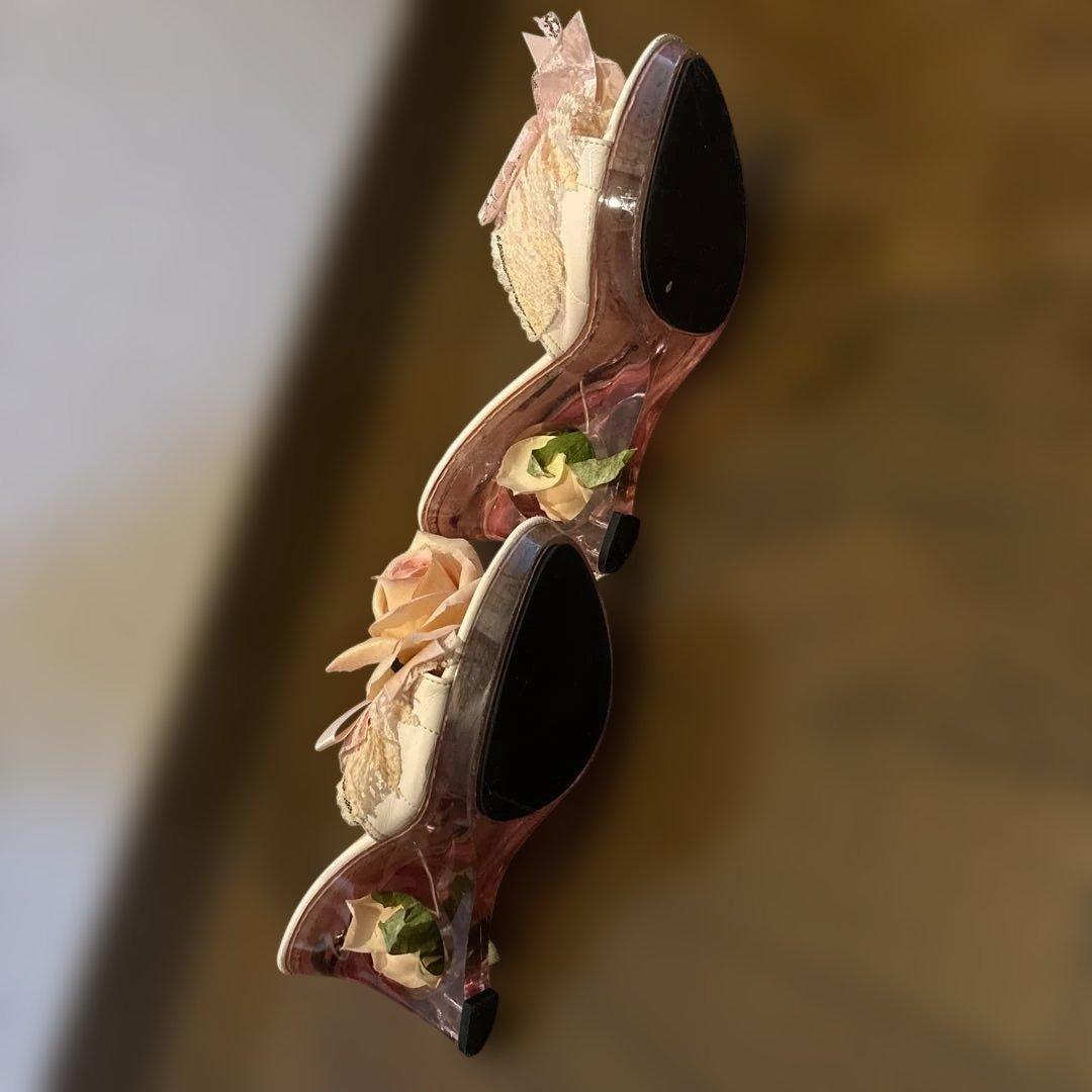 ジーザスディアマンテ 薔薇ミュール ピンク　レア　24-24.5