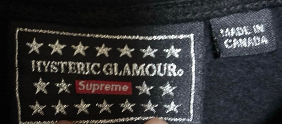 Supreme×HYSTERIC GLAMOUR 17AW パーカー 黒 L