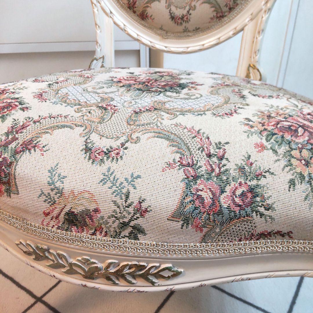 ロココ調 高級家具マボガニ－材 猫脚 アンティーク アームチェアー