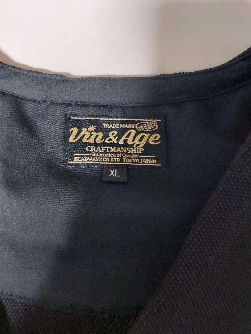 VIN&AGE ヴィン&エイジ VRV2 ラグ ベスト ブラック バイカー
