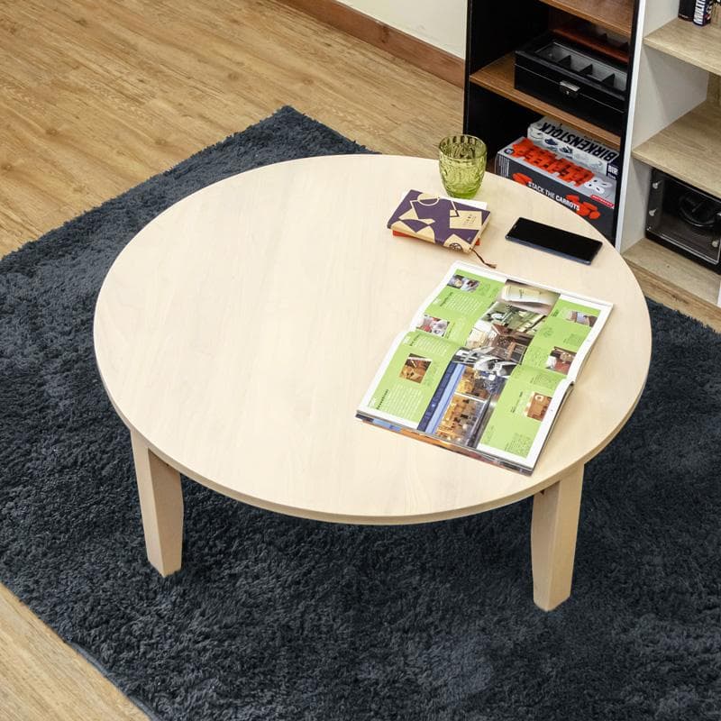 ラウンドテーブル 折り畳み 90φ NEW / 新品未使用（ダークブラウン）