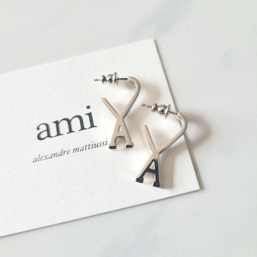 【新品未使用】AMI PARIS/ スモールフープピアス 両耳 SL